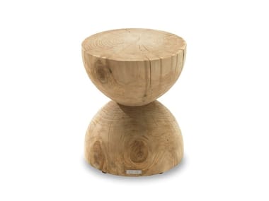 CLESSIDRA - Low solid cedar wood stool (Request Info).
