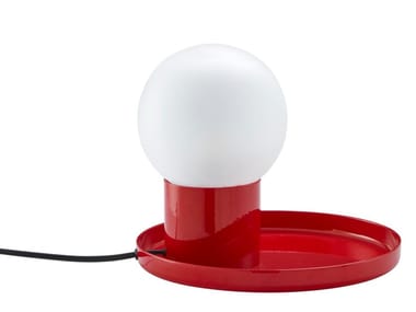 COUPOLE - Metal table lamp and glass shade (Request Info).