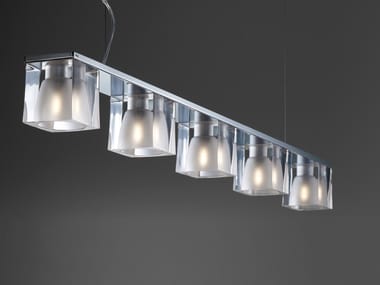 CUBETTO - Crystal pendant lamp by Fabbian
