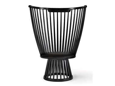 FAN - Wooden easy chair with high-back (Request Info).