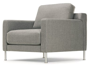 ROLF BENZ 011 EGO - Fabric armchair with armrests (Request Info).