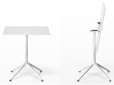 ELEPHANT - Drop-leaf square die cast aluminium table (Request Info).