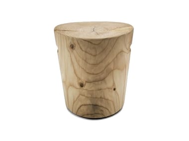 ELLISSE - Low solid cedar wood stool (Request Info).