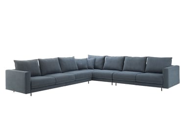 ENKI - Corner fabric sofa with removable cover (Request Info).