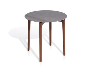 EVERYDAY LIFE SIDE TABLE OUTDOOR - Round natural stone garden side table (Request Info).