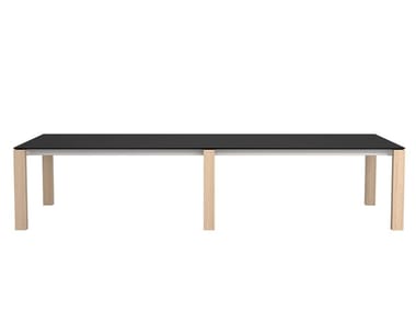 EXTRA CONFERENCE TABLE ME01333 - Rectangular aluminium and wood conference table (Request Info).