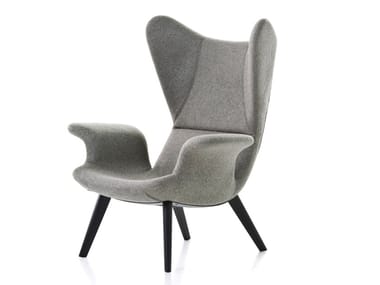 LONGWAVE - Fabric armchair with armrests (Request Info).