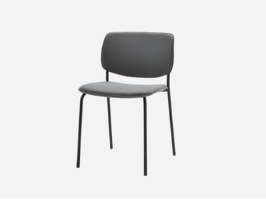 ARYN WOOD - Stackable fabric chair by Inclass