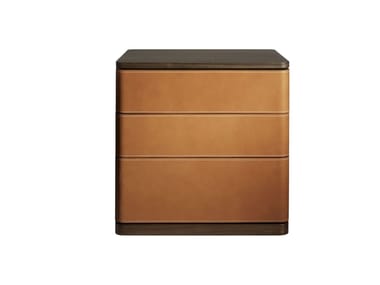 FIDELIO - Tanned leather bedside table (Request Info).