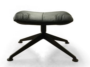 LONGWAVE - Upholstered footstool with 4-spoke base (Request Info).