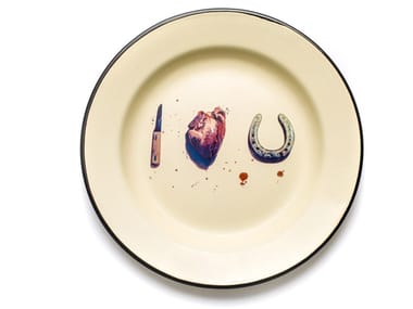 I LOVE U - Enamelled metal plate (Request Info).