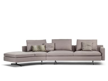 IN THE MOOD - Curved 3 seater fabric sofa with removable cover (Request Info).