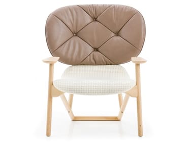 KLARA - Tufted easy chair with armrests (Request Info).