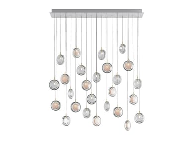 LENS 26 RECTANGULAR - LED dimmable blown glass pendant lamp (Request Info).