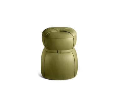 LEPLI' - Upholstered leather stool (Request Info).