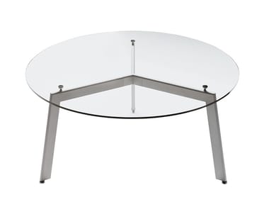 LINK - Round glass and steel table (Request Info).