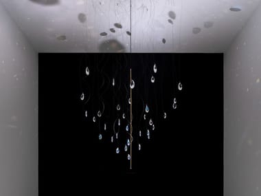 LOUIS XIV - LED metal pendant lamp with crystals (Request Info).