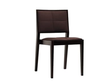 MANILA SI2111 - Stackable solid wood chair with integrated cushion (Request Info).