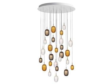 METAMORPHOSIS 26 ROUND - LED handmade blown glass pendant lamp (Request Info).