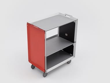 MOBILE LIFE - Low painted metal office storage unit (Request Info).