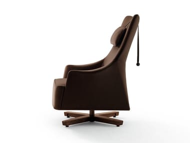 MOBIUS - Bergere swivel armchair with 4-spoke base (Request Info).
