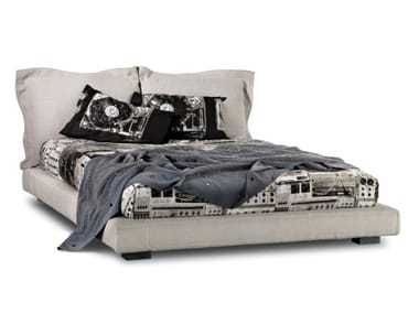 NEBULA FIVE - Fabric double bed with upholstered headboard (Request Info).