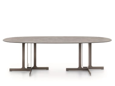 NELL OUTDOOR - Oval garden table (Request Info).
