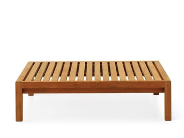 NETWORK 028 - Square teak garden side table (Request Info).