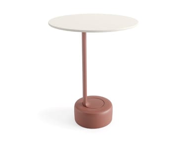OELL - Round metal and porcelain stoneware coffee table (Request Info).