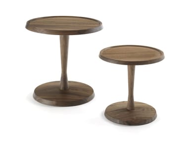 PEGASO - Round solid wood coffee table (Request Info).