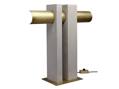 PI - LED steel and concrete table lamp (Request Info).