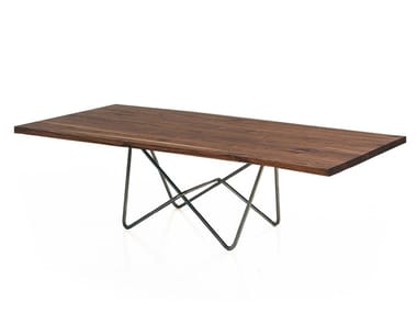PIANO DESIGN - Rectangular solid wood table (Request Info).