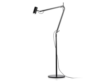 POLO - Aluminium floor lamp with swing arm (Request Info).