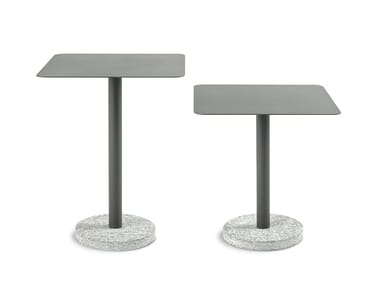 BERNARDO - Square steel garden side table (Request Info).