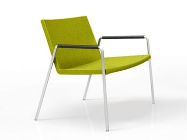 LEON LOUNGE - Reception chair with armrests (Request Info).
