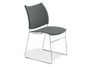 CARVER 2258-00 - Sled base fabric chair (Request Info).