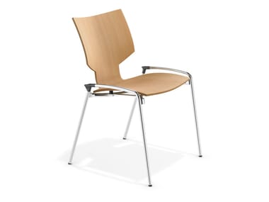 LYNX I - Stackable wooden chair (Request Info).