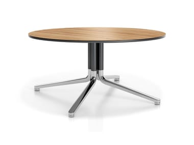 TEMO III-IV - Round coffee table with 4-star base (Request Info).
