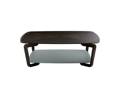 FIORILE - Low coffee table with integrated magazine rack (Request Info).