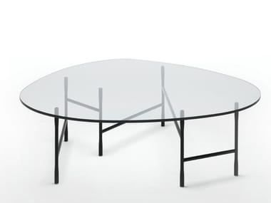 HINGE - Round glass coffee table (Request Info).