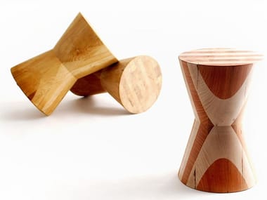 LEROY - Solid wood stool / coffee table by Boca do Lobo