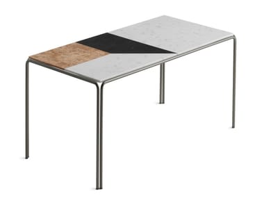 RAGTIME - Rectangular marble coffee table (Request Info).