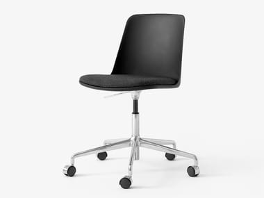 RELY HW29 - Swivel polypropylene office chair with upholstered seat (Request Info).