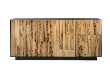 RIALTO MODULO 4.03 - Solid wood and blockboard sideboard with iron frame (Request Info).
