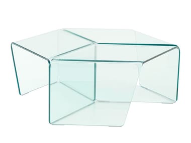 ROSIS - Low glass coffee table (Request Info).