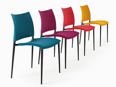 SAND - Upholstered stackable fabric chair (Request Info).
