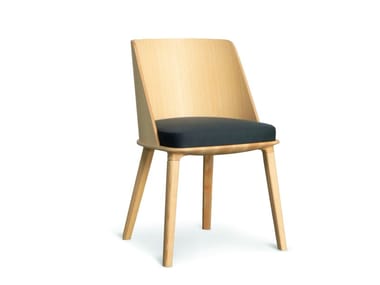 SATURDAY 01 - Wooden chair with integrated cushion by Very Wood