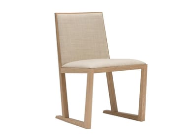 SERENA SI1344 - Sled base upholstered oak chair (Request Info).