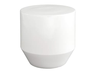 SOIXANTE 3 - Round glazed porcelain stoneware garden side table (Request Info).