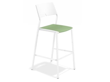 AXA BARSTOOL 1065/07 - High plastic stool with integrated cushion (Request Info).